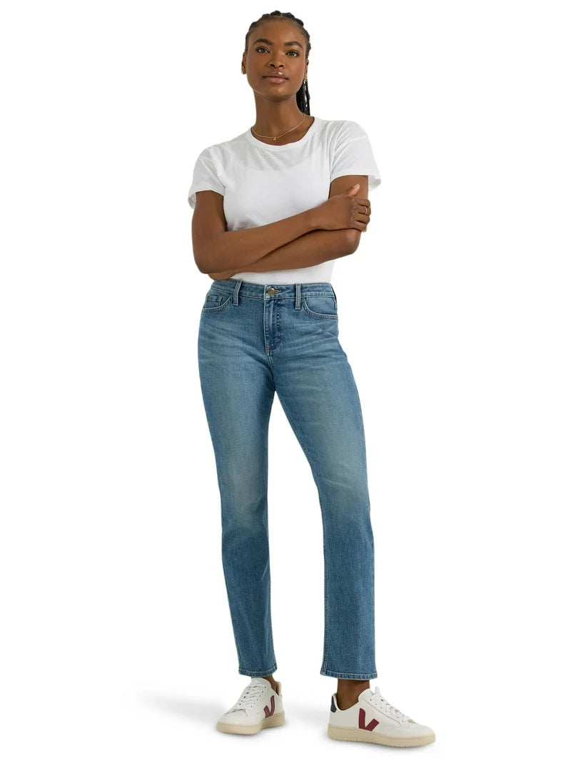 Lee Women's Midrise Straight Jean, Available in 28", 30", 32" Inseams, Sizes 2-22